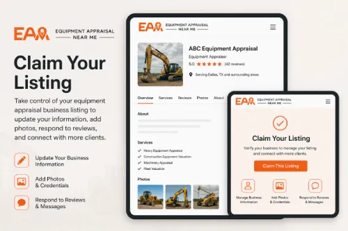 claim your listing on equipment appraisal near me